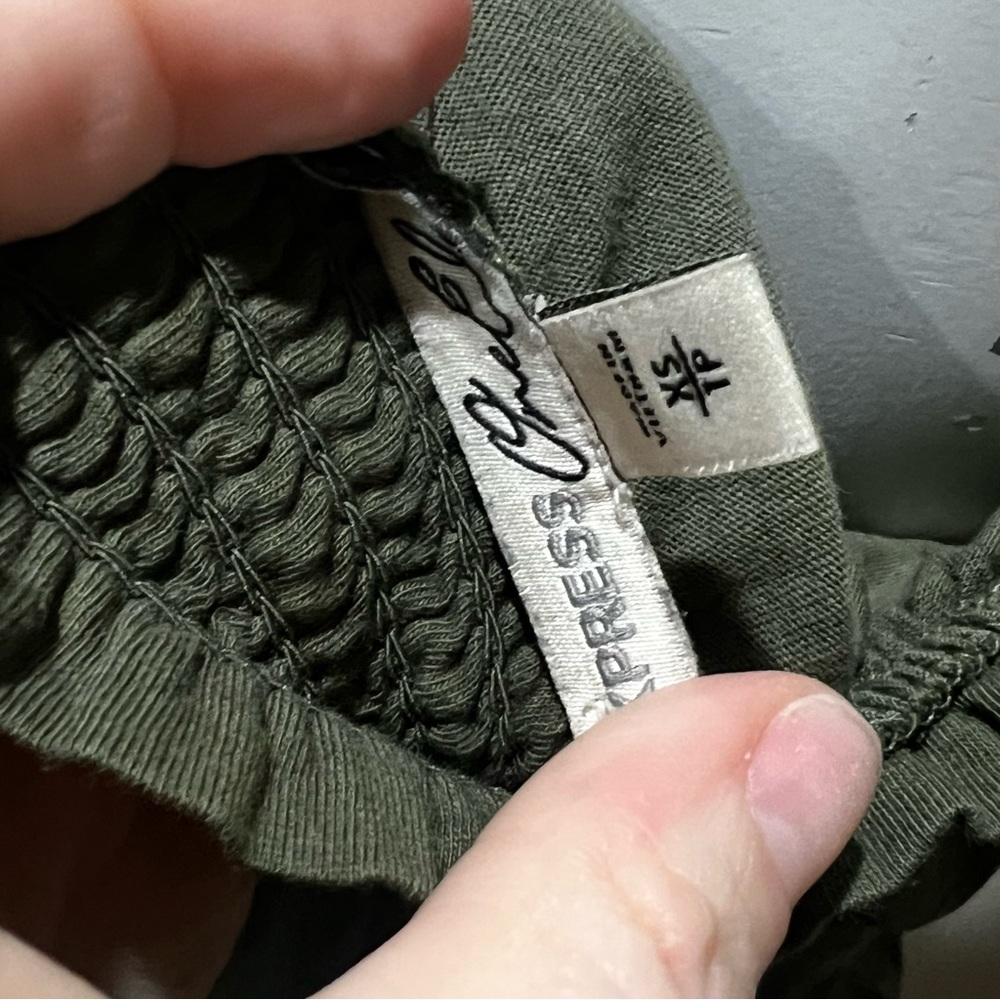 Express olive green off the shoulder blouse - Picture 7 of 7